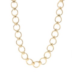 Gelbgold Ausgefallene Gliederkette Halskette 24 1/4" - 14k Kreise