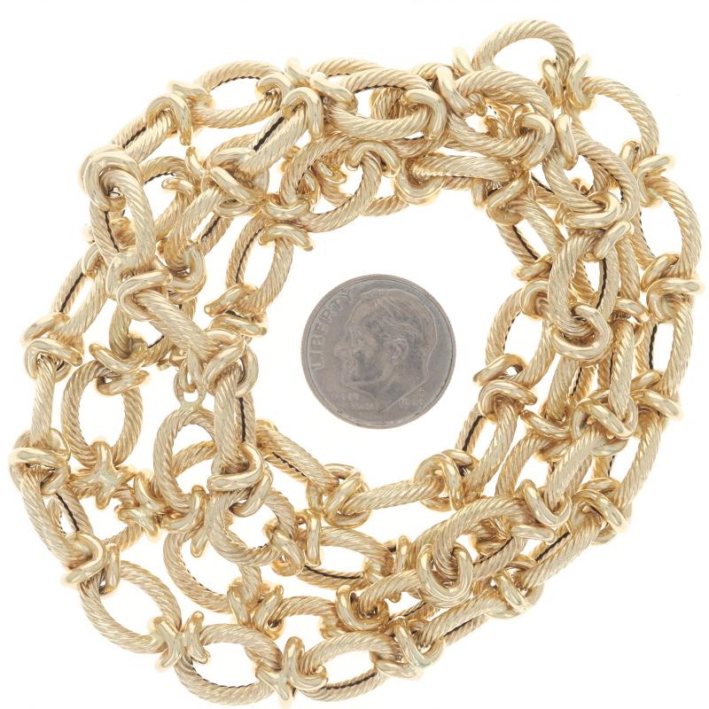 Collier en or jaune à maillons fantaisie 30 1/2