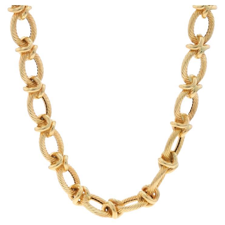 Collier en or jaune à maillons fantaisie 30 1/2" - 14k Nautical Rope