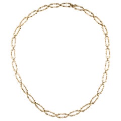Fancy Link Chain Necklace in 18K Gold