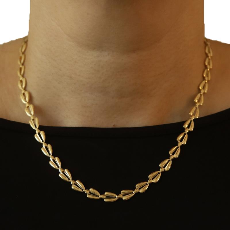 Yellow Gold Fancy Link Necklace 18