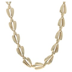 Yellow Gold Fancy Link Necklace 18" 14k