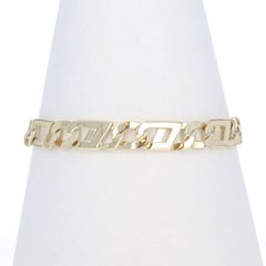 Yellow Gold Fancy Mariner Chain Bracelet 8" 10k Italy