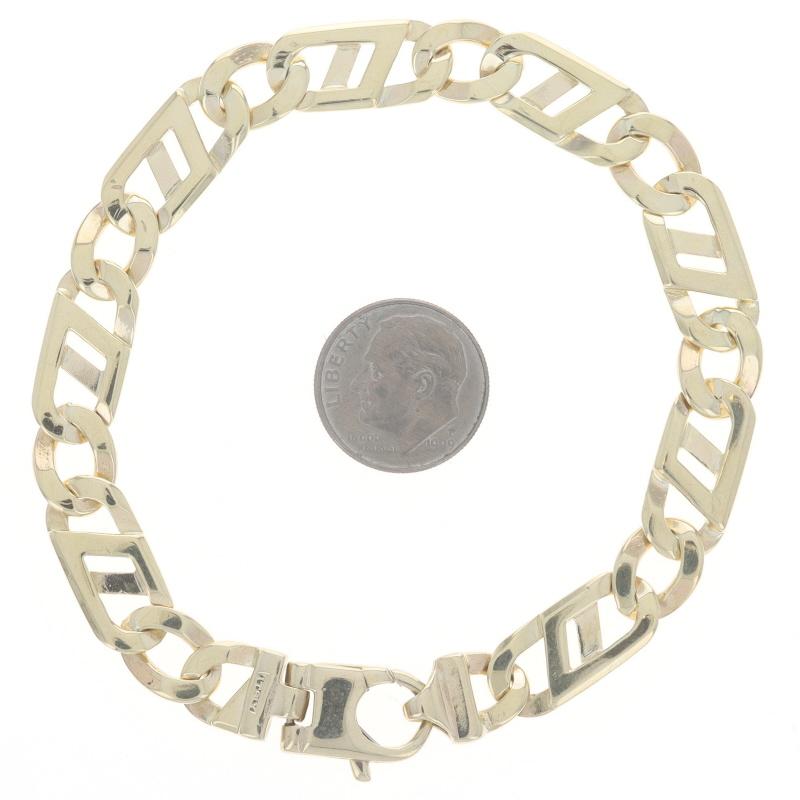 Bracelet en or jaune avec chaîne fantaisie Marin 8