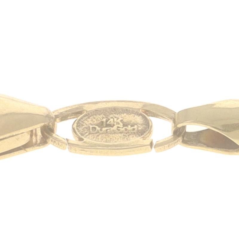 Collar de oro amarillo con cadena de cuerda de fantasía 18 1/4