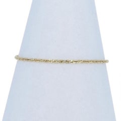 Yellow Gold Fancy Twist Chain Bracelet 7 1/4" - 14k Sparkle