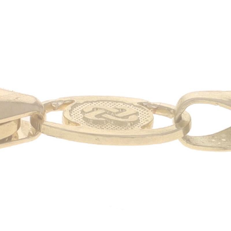 Bracelet à chaîne torsadée fantaisie en or jaune 7 1/4