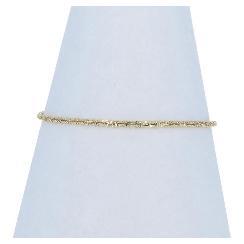 Yellow Gold Fancy Twist Chain Bracelet 7 1/4" - 14k Sparkle
