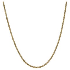 Yellow Gold Fancy Twist Chain Necklace 18" - 14k