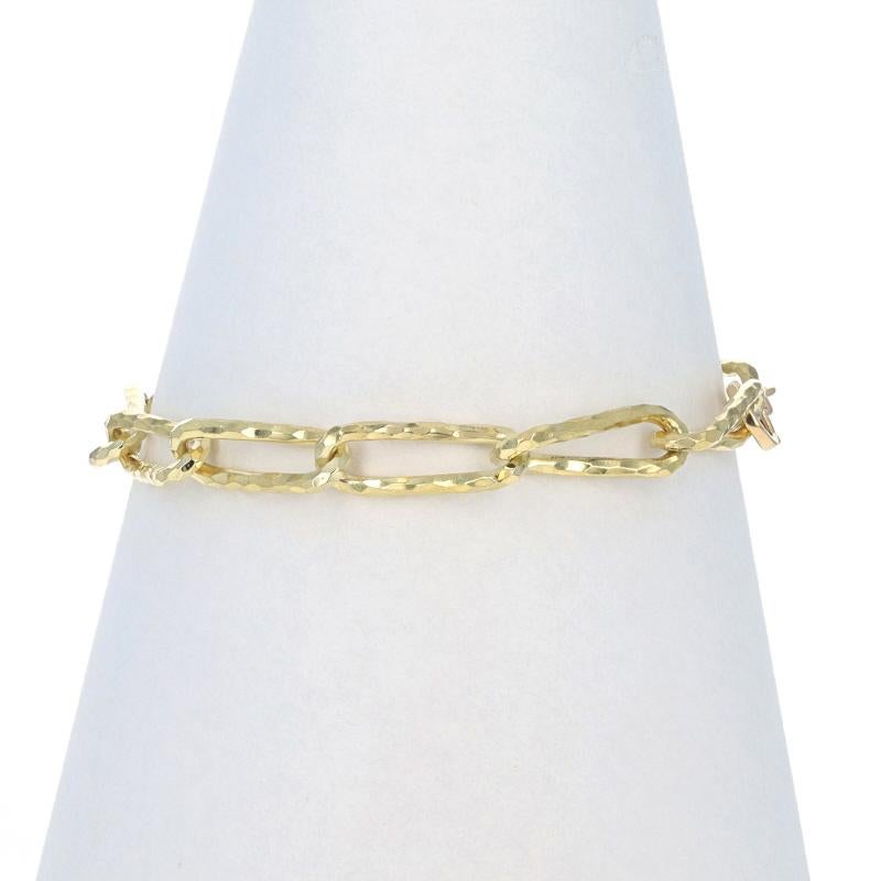 Bracelet en or jaune avec chaîne en forme de trombone 8