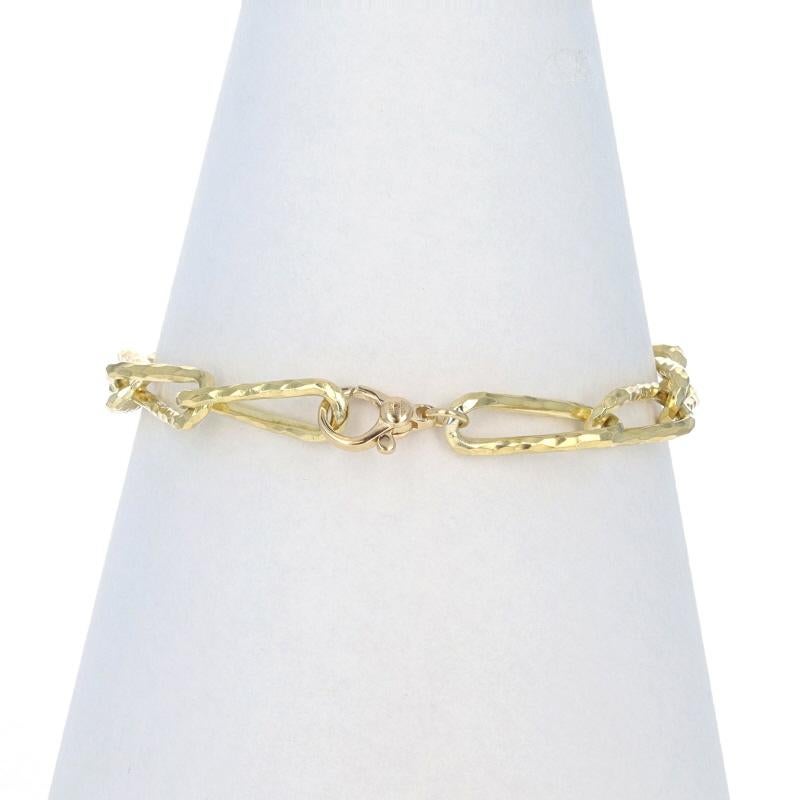 Bracelet en or jaune avec chaîne en forme de trombone 8