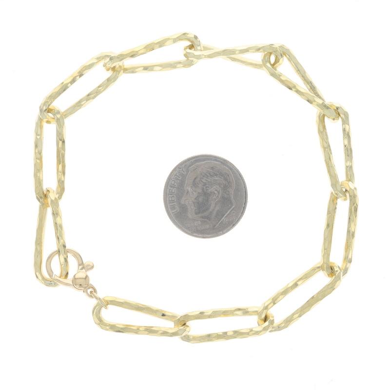 Bracelet en or jaune avec chaîne en forme de trombone 8