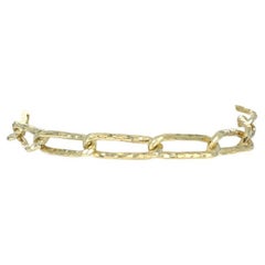 Bracciale a catena in oro giallo Fancy Twist Paperclip 8" - 18k Italia