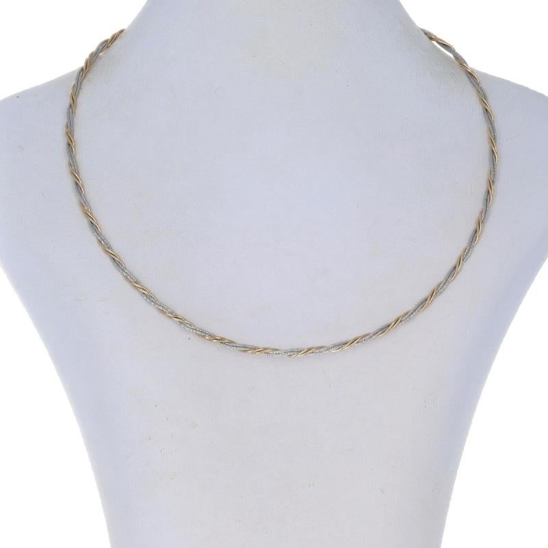 Chaîne collier fantaisie cocon et cocon de 17 pouces en or jaune 14 carats Excellent état - En vente à Greensboro, NC