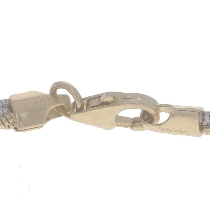 Chaîne collier fantaisie cocon et cocon de 17 pouces en or jaune 14 carats en vente 1