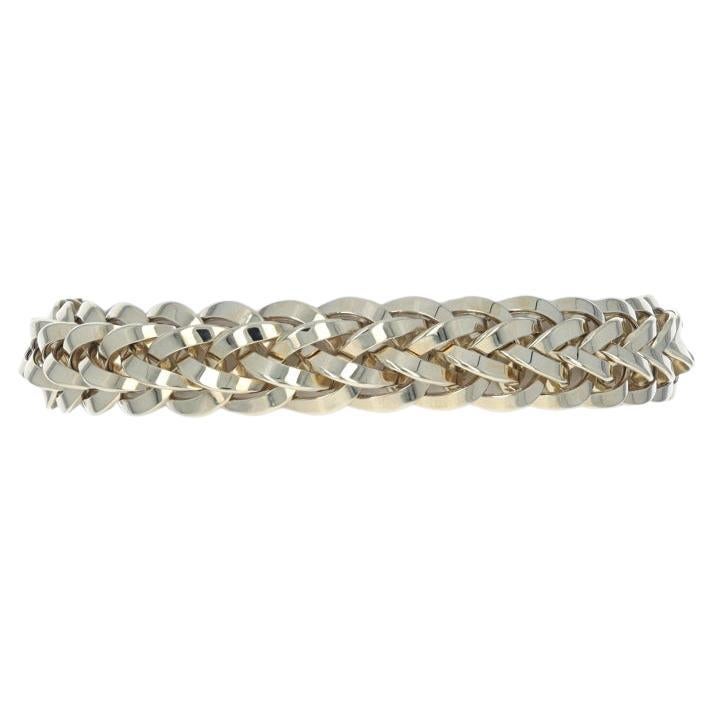 Yellow Gold Fancy Woven Chain Bracelet 7 1/2" - 14k Braid