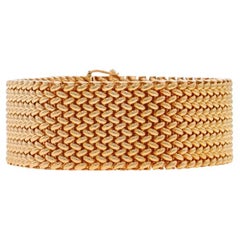 Gelbgold Fancy gewebtes Mesh Kettenarmband aus Gelbgold 7 1/2" - 18k