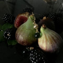 Gold Plated Sterling Silver Contemporary Custom Made Fig Earrings
