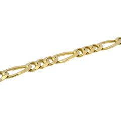Yellow Gold Figaro Chain 20" 14-Karat Link Necklace In Stock