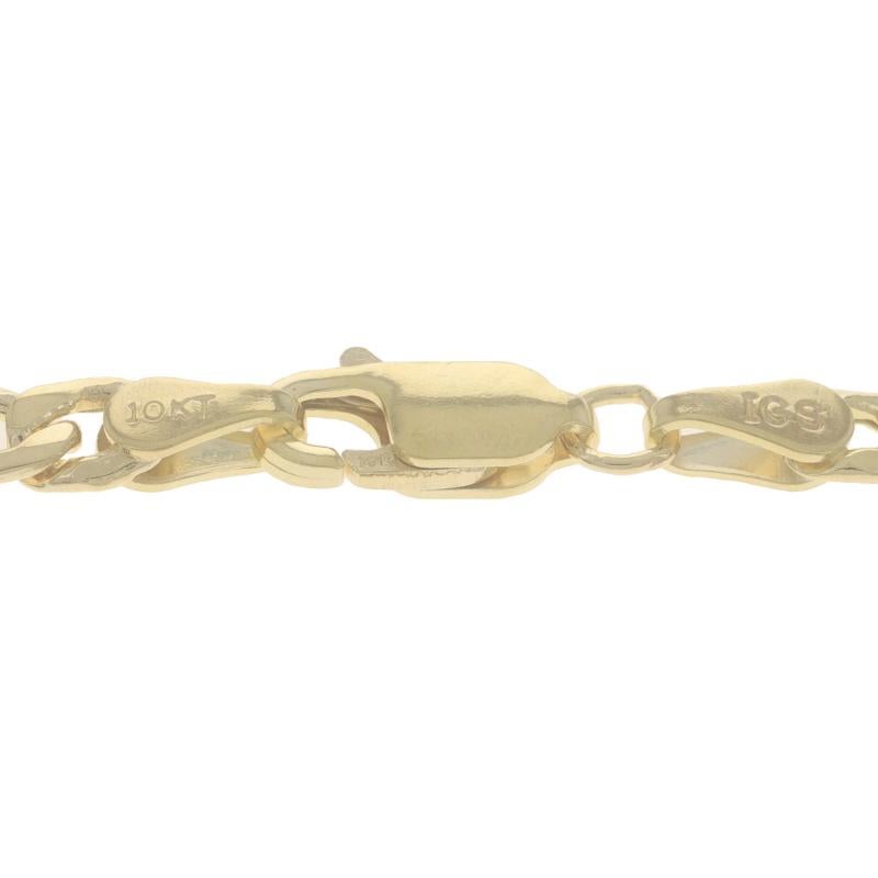 Yellow Gold Figaro Chain Men's Necklace 21 3/4