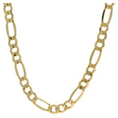 Yellow Gold Figaro Chain Men's Necklace 21 3/4" - 10k