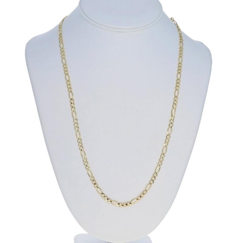 Women's Yellow Gold Figaro Chain Mens Necklace 24