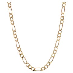 Yellow Gold Figaro Chain Necklace 18" - 10k Unisex Italy