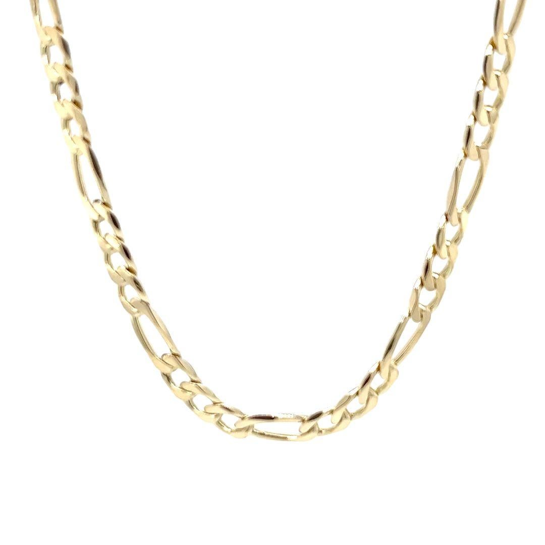 Collier de chaîne Figaro en or jaune Bon état - En vente à Coral Gables, FL