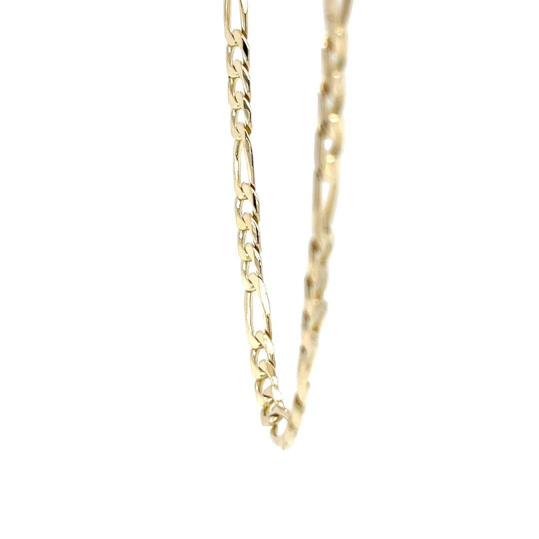 Collier de chaîne Figaro en or jaune en vente 1