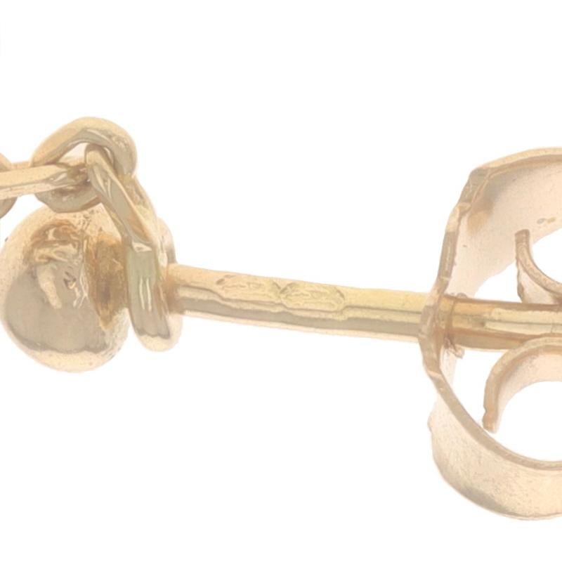 Orecchini a goccia in filigrana d'oro giallo - 18k Studs w/ Enhancers Convertibile in vendita 2