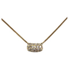 Yellow Gold Fixed Diamond Pendant