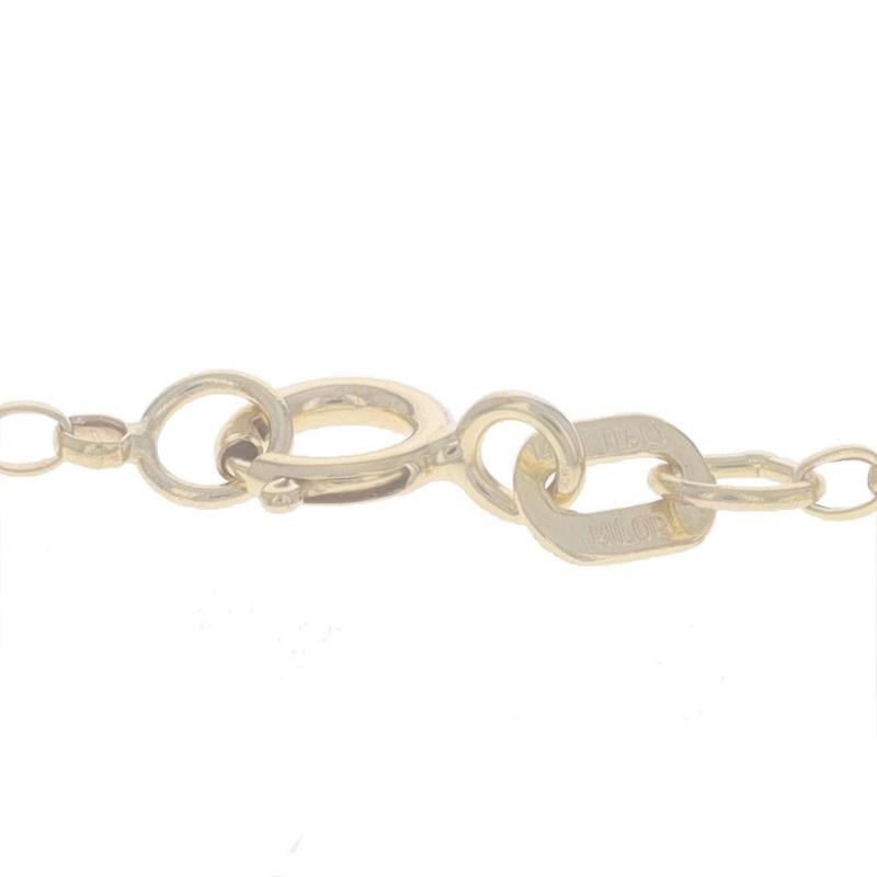 Women's Yellow Gold Flat Cable Chain Bracelet 6 3/4