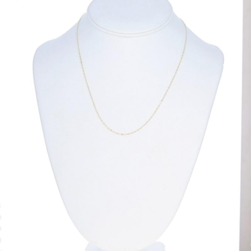 Collier à chaîne plate en or jaune 17 1/2