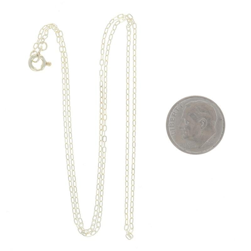 Collier à chaîne plate en or jaune 17 1/2