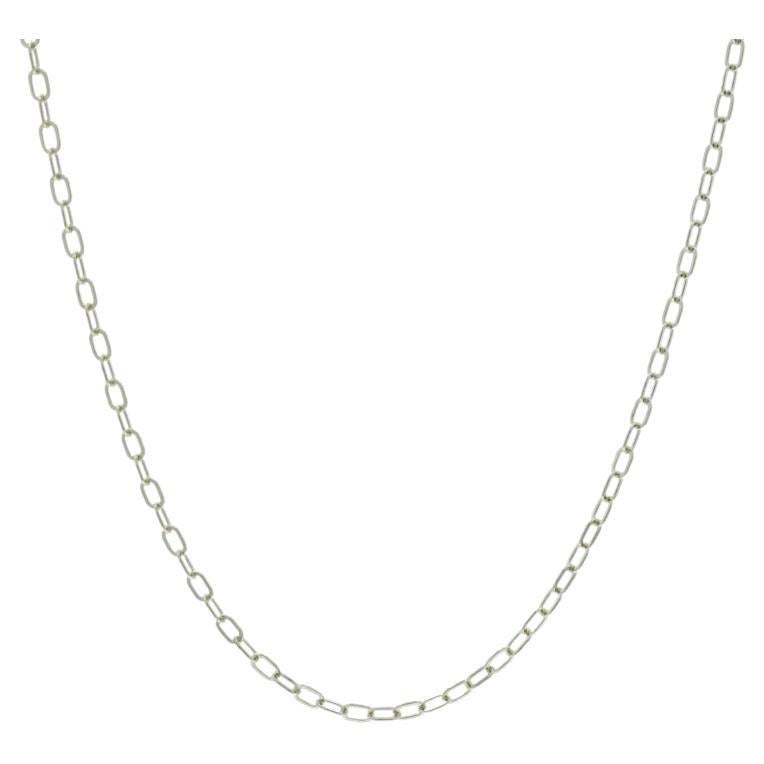 Collier à chaîne plate en or jaune 17 1/2" 14k en vente