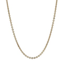 Yellow Gold Flat Cable Chain Necklace 18 1/2" - 14k
