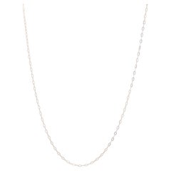 Yellow Gold Flat Cable Chain Necklace 18" - 14k