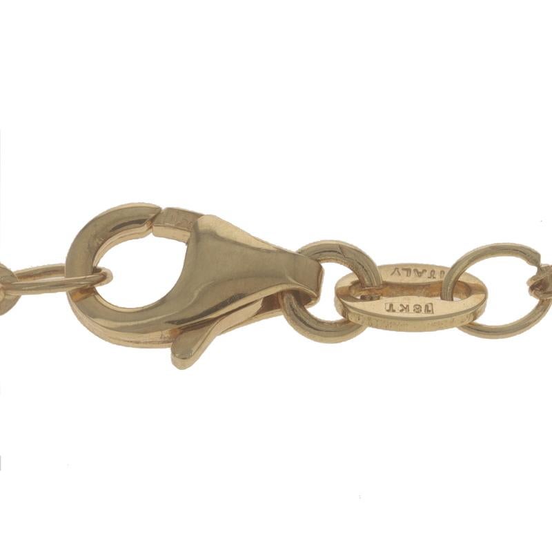 Zweireihige Halskette aus Gelbgold mit flacher Kabelkette 16 3/4