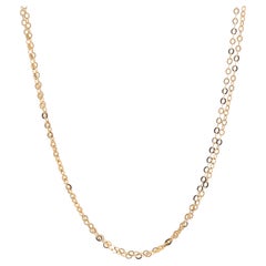 Zweireihige Halskette aus Gelbgold mit flacher Kabelkette 16 3/4" - 18k