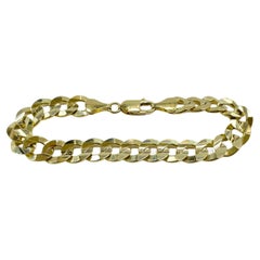 Gelbgold Flat-Curb Gliederarmband