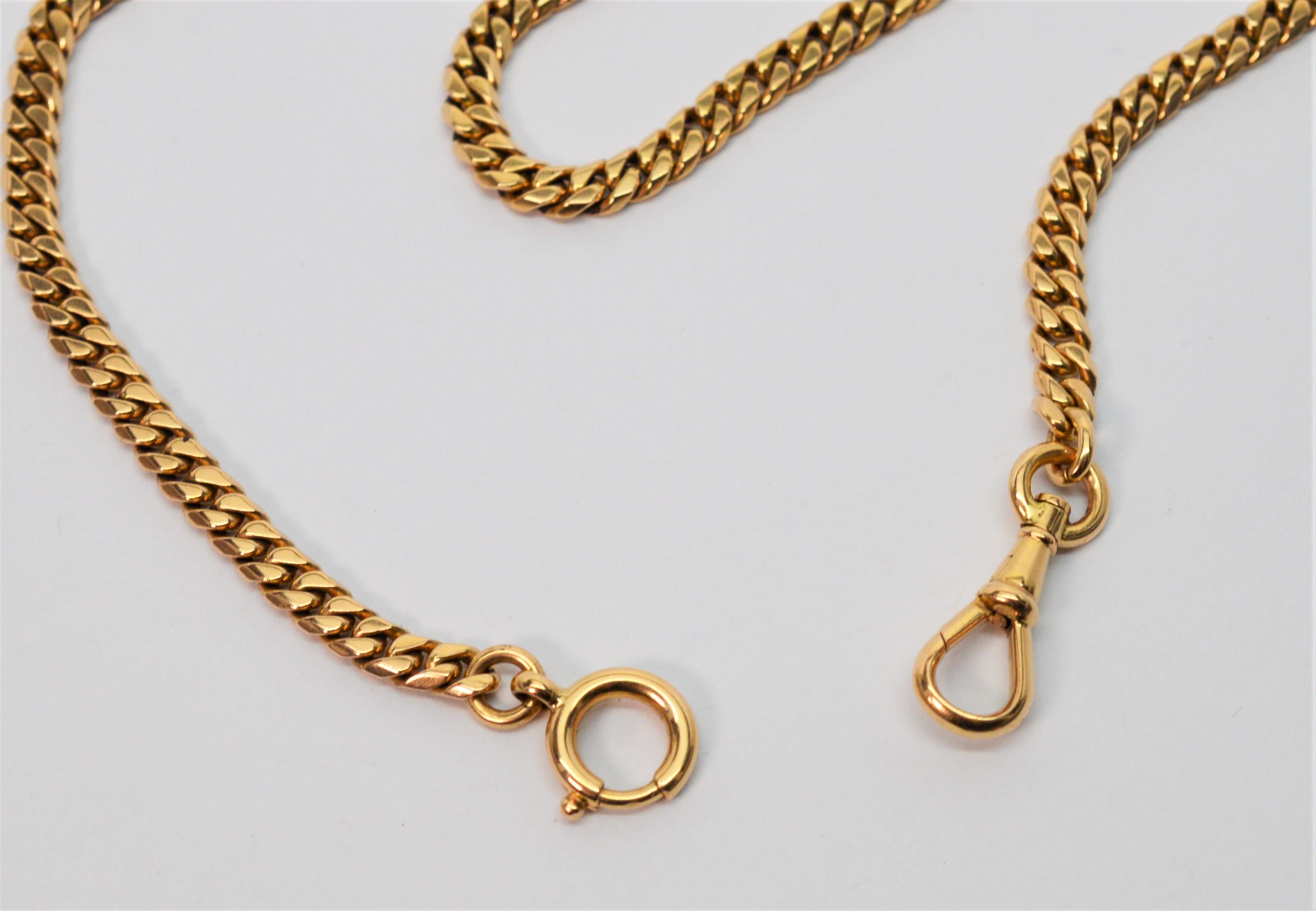 14k gold pocket watch chain