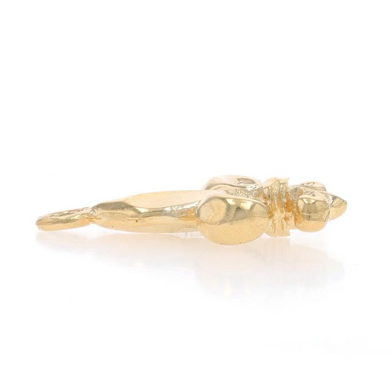 Yellow Gold Fleur-de-lis Charm - 14k Pendant In Excellent Condition For Sale In Greensboro, NC