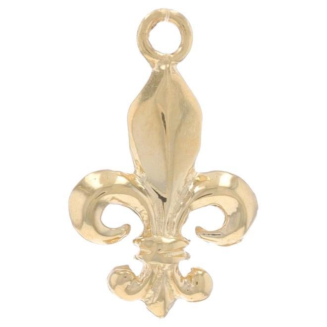 Dije Flor de Lis de Oro Amarillo - Colgante 14k