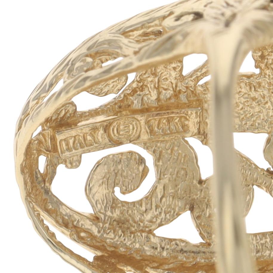 Yellow Gold Fleur-de-lis Statement Ring - 14k im Angebot 3