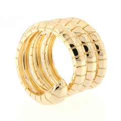 Yellow Gold Flexible Coiled Serpent Ring