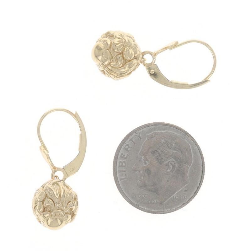 Donna Orecchini pendenti a forma di orbita in oro giallo 14k Blossom in vendita