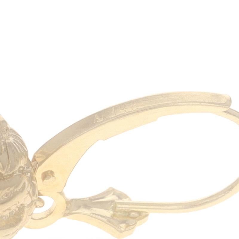 Orecchini pendenti a forma di orbita in oro giallo 14k Blossom in vendita 1