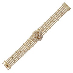Bracciale a fiori in oro giallo