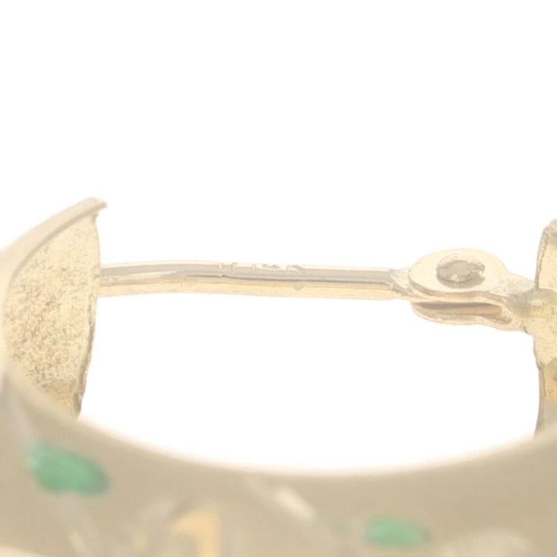 Donna Orecchini a cerchio a fiore in oro giallo 14k con foro in vendita