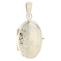 Yellow Gold Flower Locket, 14k Pendant Two Photo Frames